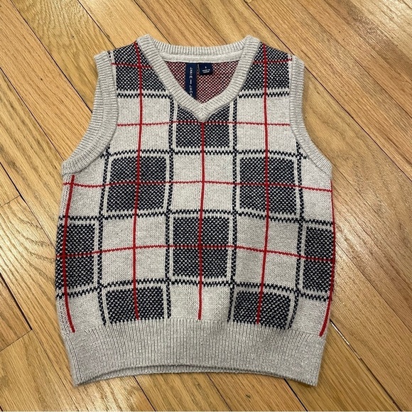 Janie and Jack Boys Plaid Sweater Vest - Picture 3 of 6